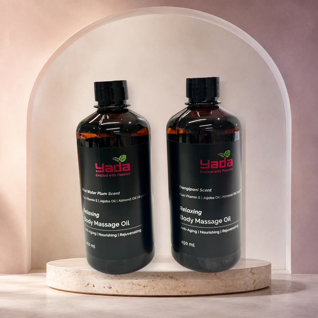 YADA Relaxing Body & Massage Oil two 450ml bottles