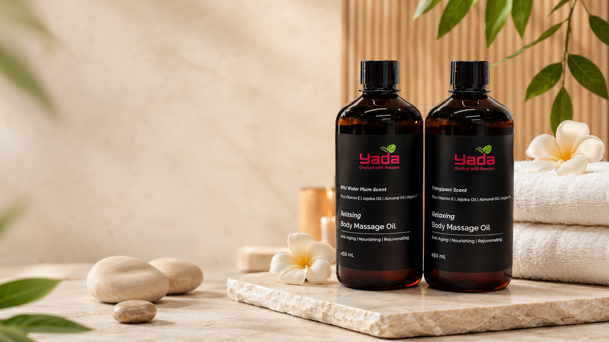 YADA Relaxing Body & Massage Oil 450ml hero bottle
