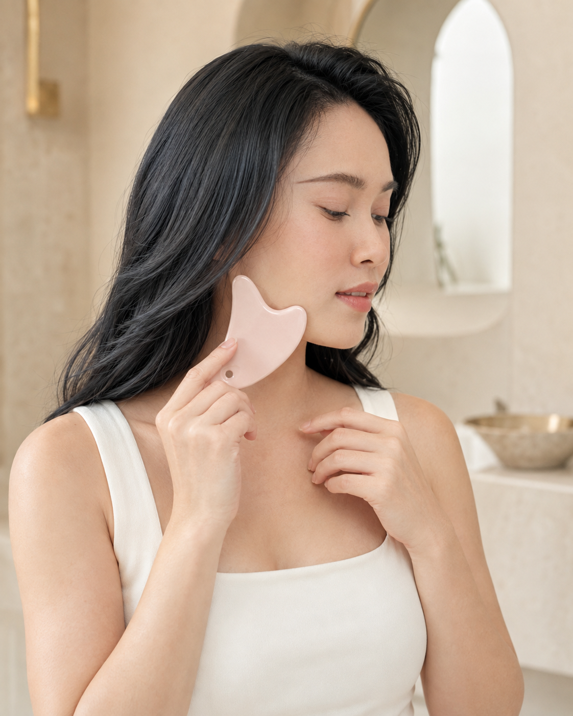 ADA Essential Ceramic Gua Sha in pink